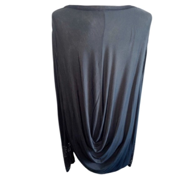 Elie Tahari Black Drapey Back Beaded Cuffs Sz XL - Picture 3 of 13